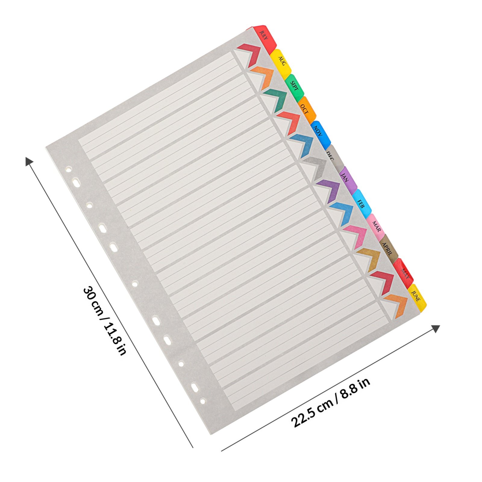 12Sheets Binder Dividers Tabs  - Tab Divider A4 recension och pris