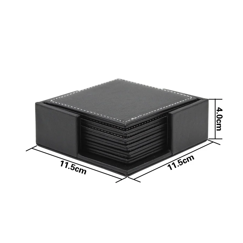 6pcs/Set Business Leather Coas - Leather Desk Pad recension och pris