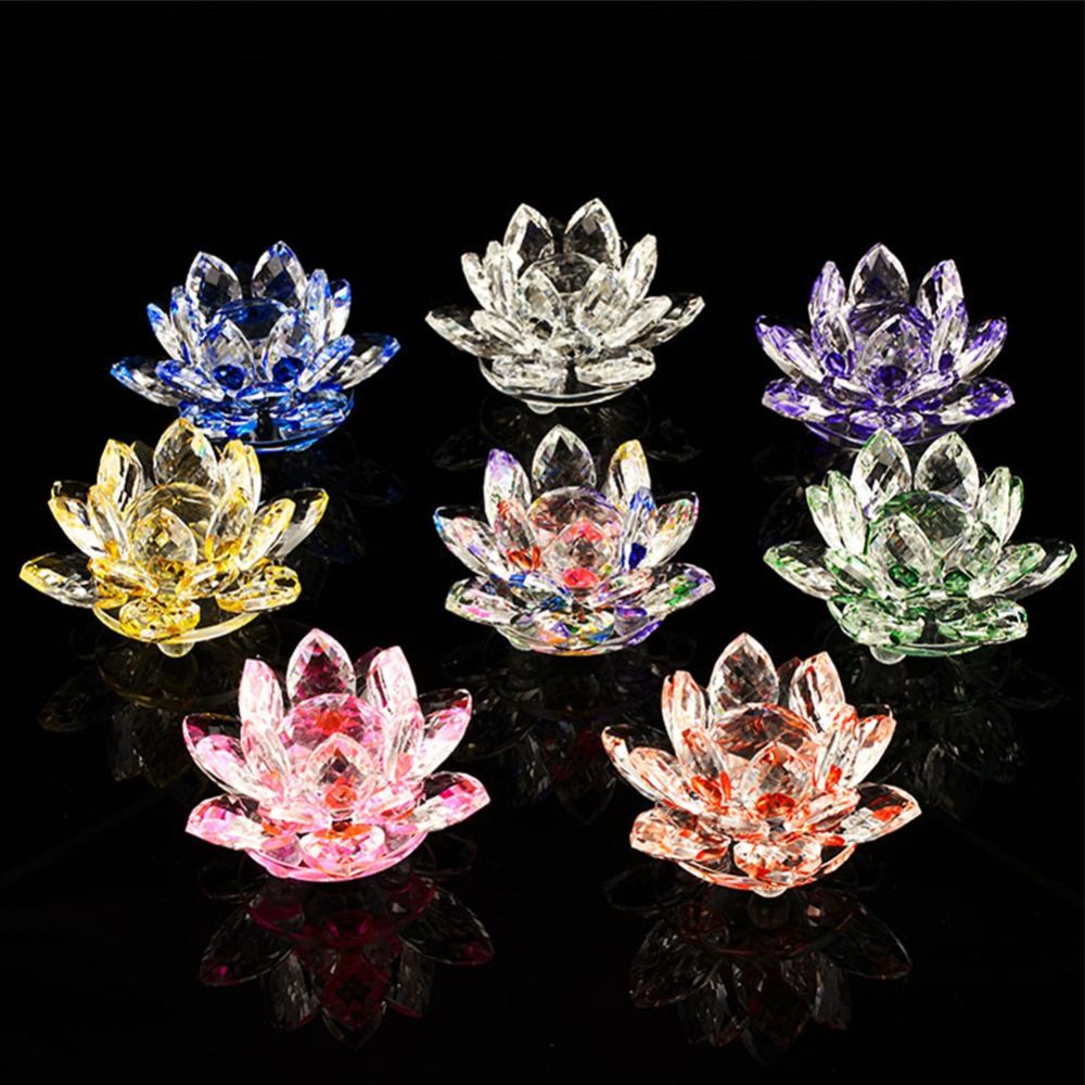 60-140mm Crystal Lotus Flower  - Paper Weight Crystal recension och pris