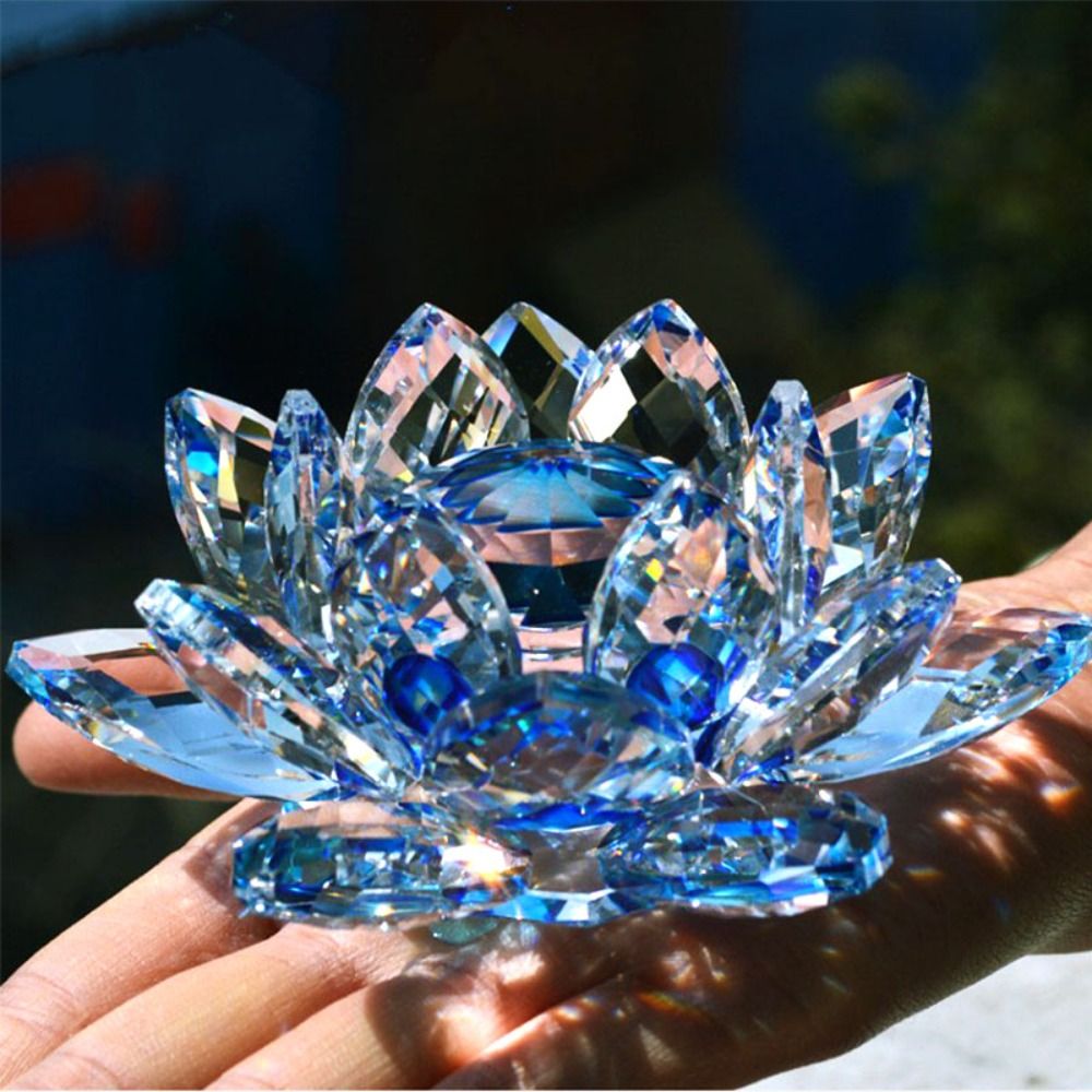 60-140mm Crystal Lotus Flower  - Paper Weight Crystal recension och pris