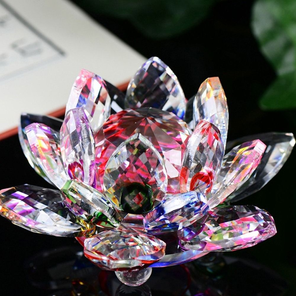 60-140mm Crystal Lotus Flower  - Paper Weight Crystal recension och pris