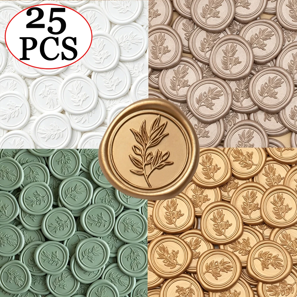 25pcs/set Olive Branches Leafy - Wax Seal Stamp Set recension och pris