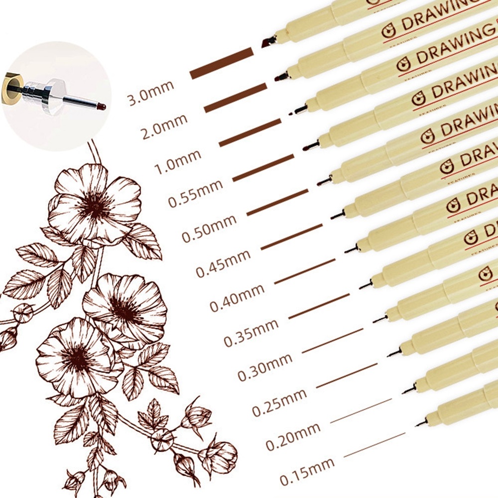 Brown & Black Micro Pens, 12 S - Archive Box Set recension och pris