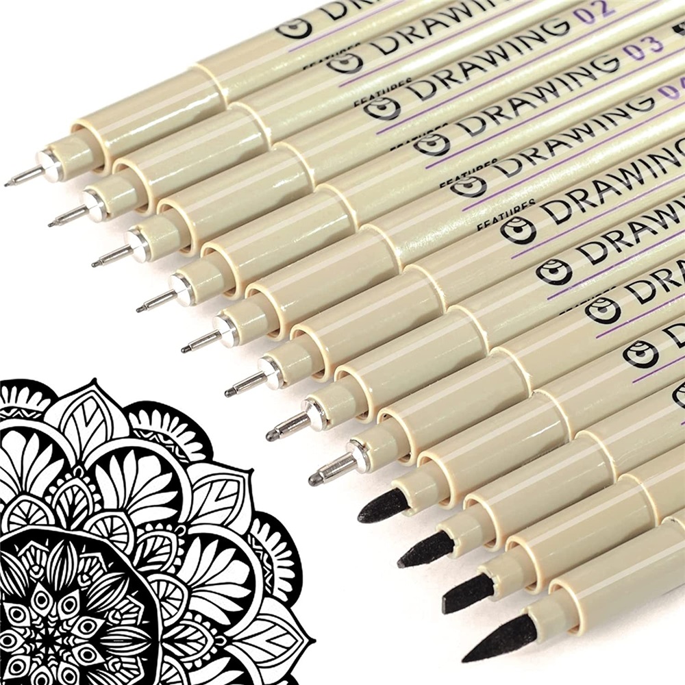 Brown & Black Micro Pens, 12 S - Archive Box Set recension och pris