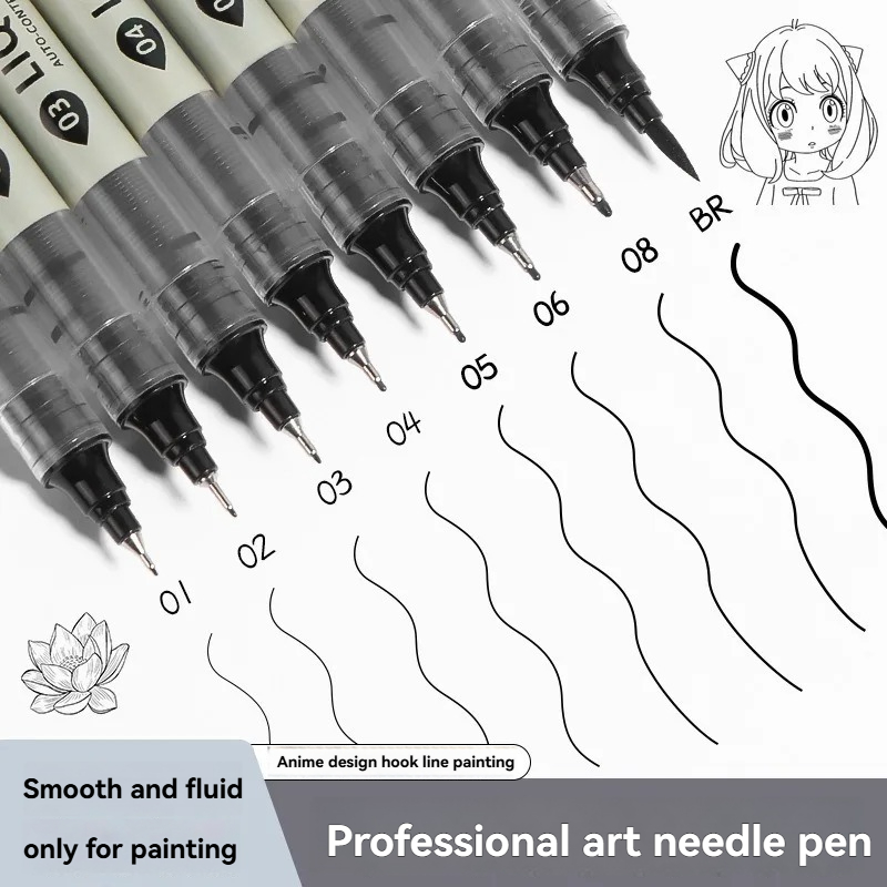 12 Pack Black Fineliner Drawin - Correction Pen Fine recension och pris
