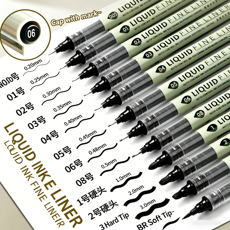 12 Pack Black Fineliner Drawin - Correction Pen Fine recension och pris