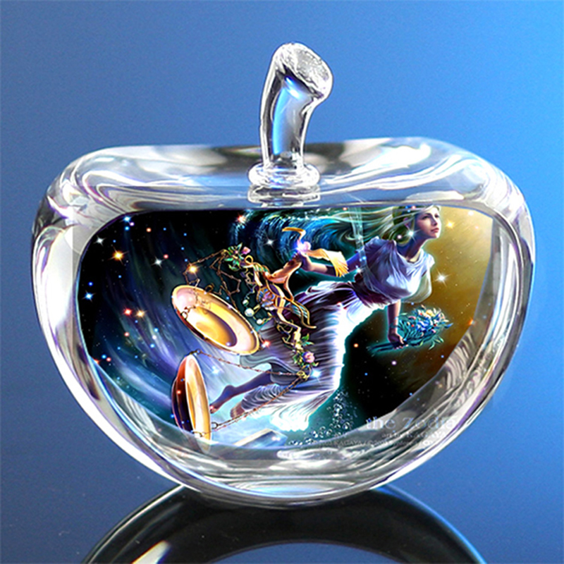 80mm Crystal Zodiac Sign Glass - Paper Weight Crystal recension och pris