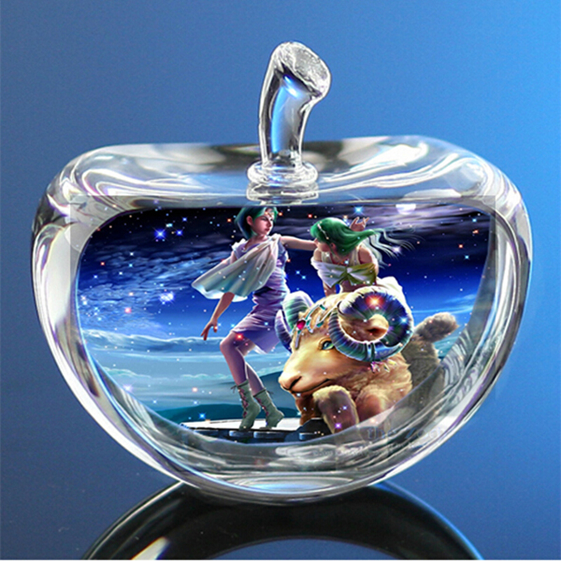 80mm Crystal Zodiac Sign Glass - Paper Weight Crystal recension och pris