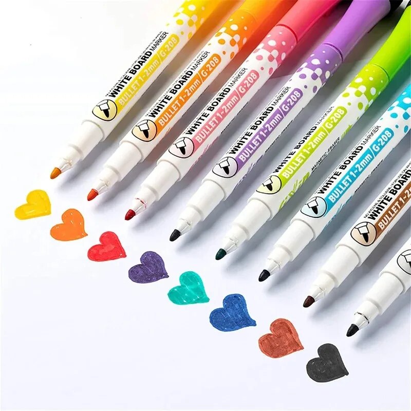 8 Colors Whiteboard Pens, Fine - Correction Pen Fine recension och pris