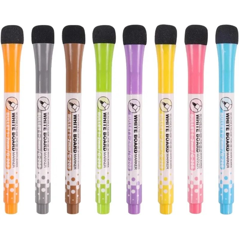 8 Colors Whiteboard Pens, Fine - Correction Pen Fine recension och pris