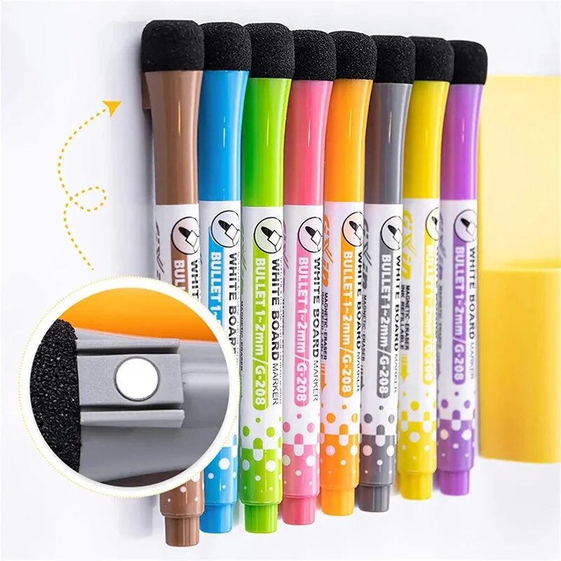 8 Colors Whiteboard Pens, Fine - Correction Pen Fine recension och pris