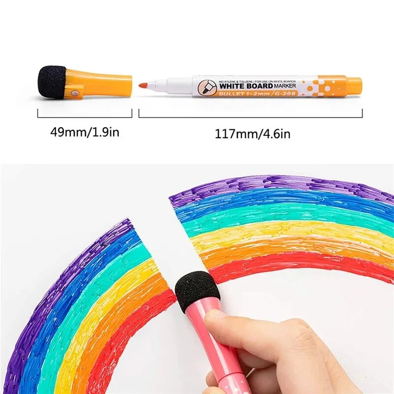 8 Colors Whiteboard Pens, Fine - Correction Pen Fine recension och pris