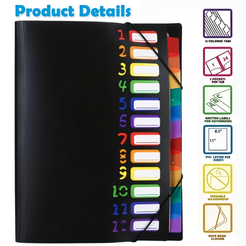 1Pc Black/White Cover Multi-La - Tab Divider A4 recension och pris