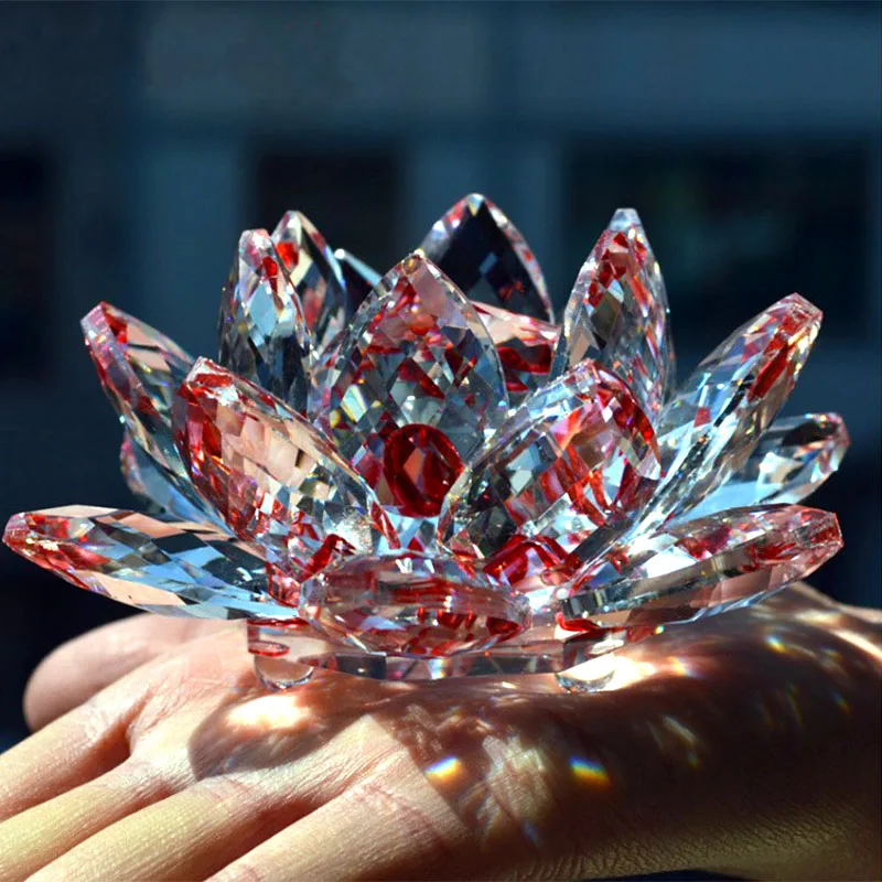 80mm Quartz Crystal Lotus Flow - Paper Weight Crystal recension och pris