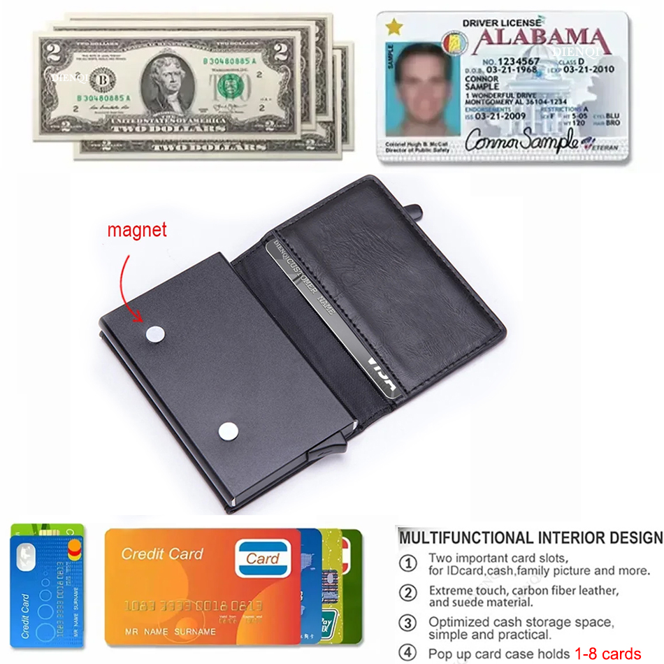 RFID Blocking Card Wallet Magn - Index Card Holder recension och pris