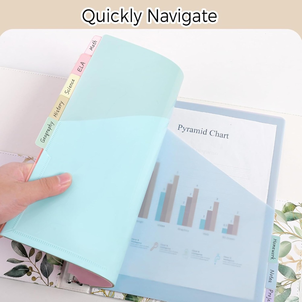 8 pcs A4 Pastel Binder Divider - Tab Divider A4 recension och pris