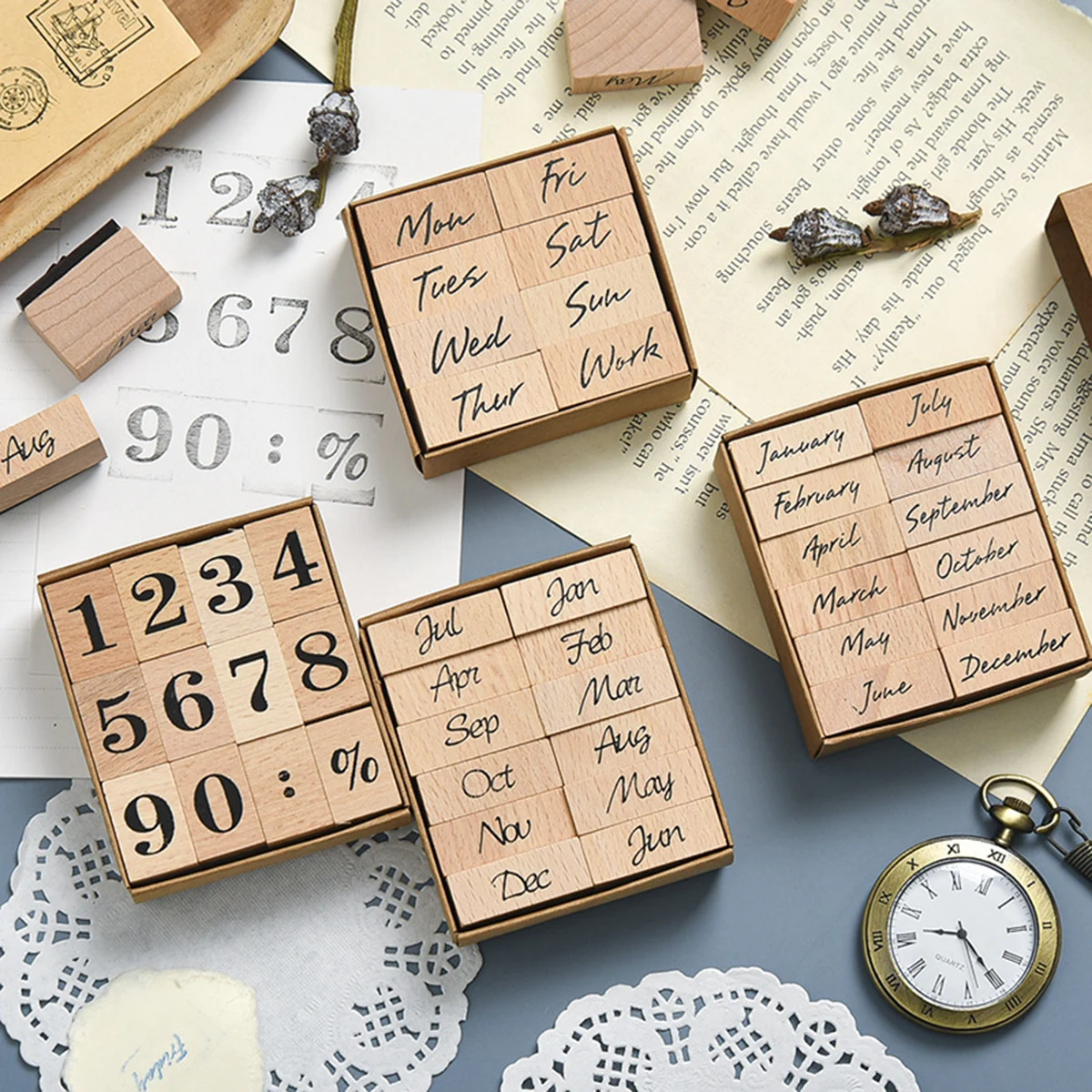 Wooden Rubber Date Stamp,12 Mo - Rubber Date Stamp recension och pris