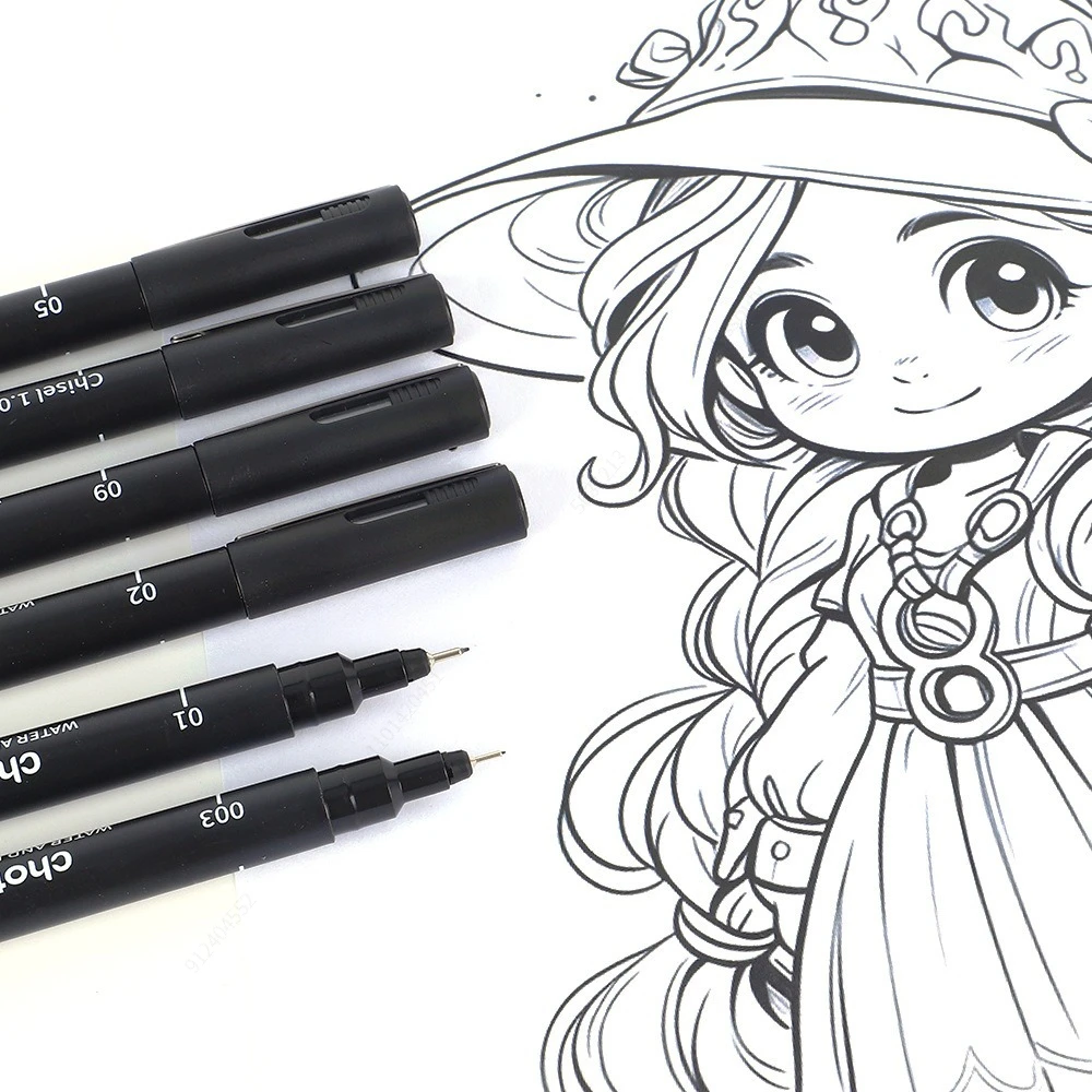 Black Micro Pens,15 Sizes,Wate - Correction Pen Fine recension och pris