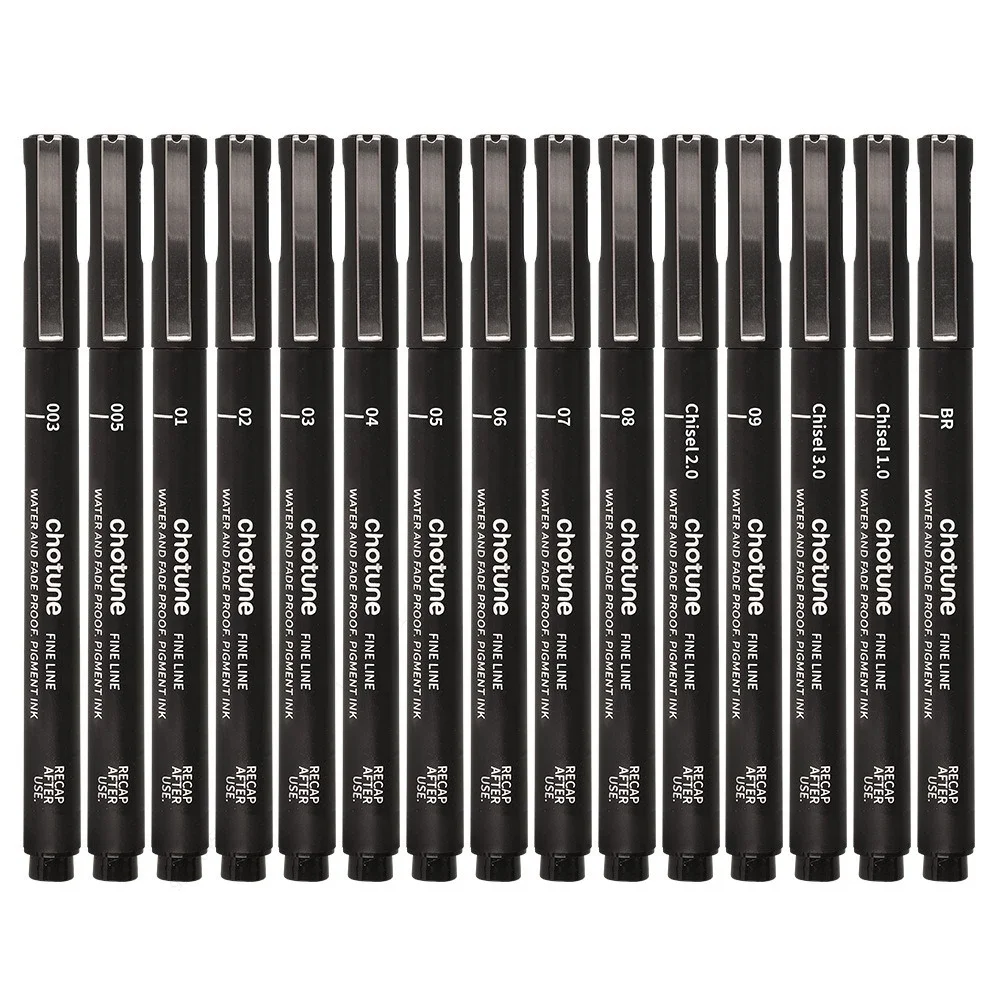 Black Micro Pens,15 Sizes,Wate - Correction Pen Fine recension och pris