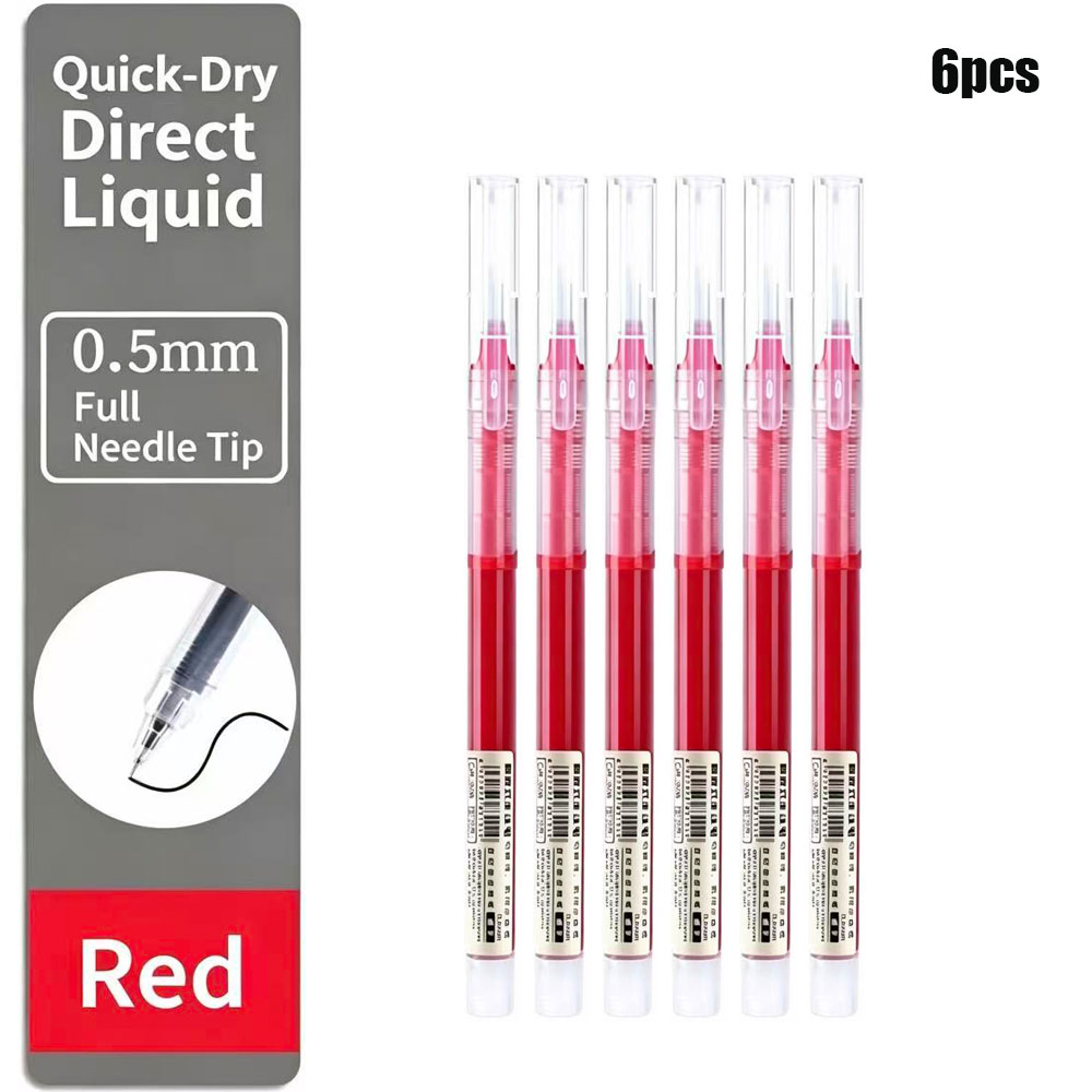 6 Pack Click Gel Pens 0.5mm Bl - Gel Refill Pack recension och pris