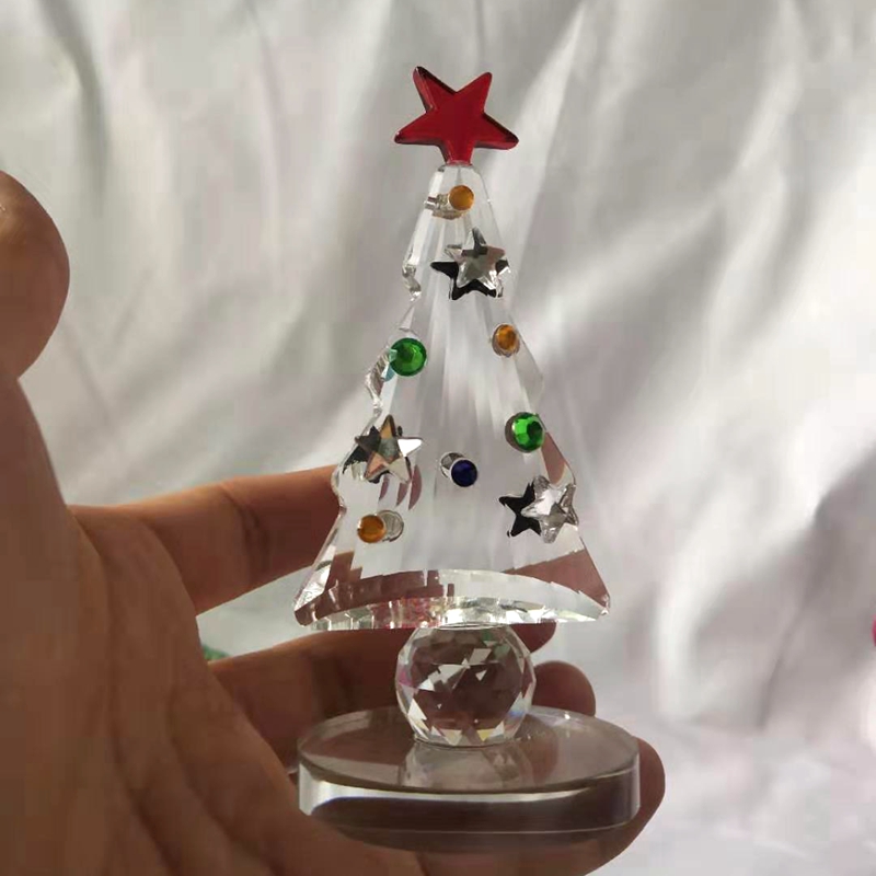 Crystal Christmas Tree Figurin - Paper Weight Crystal recension och pris