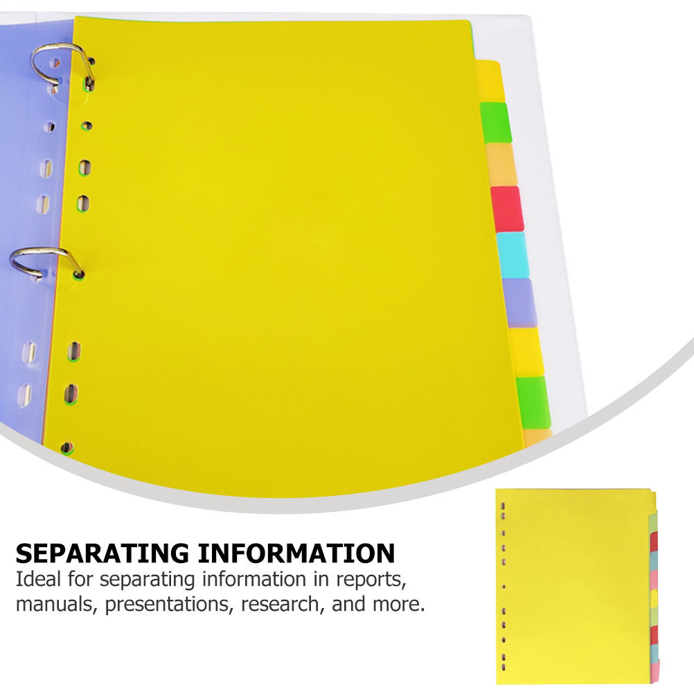 12Pcs A4 Index Dividers 11 Hol - Tab Divider A4 recension och pris