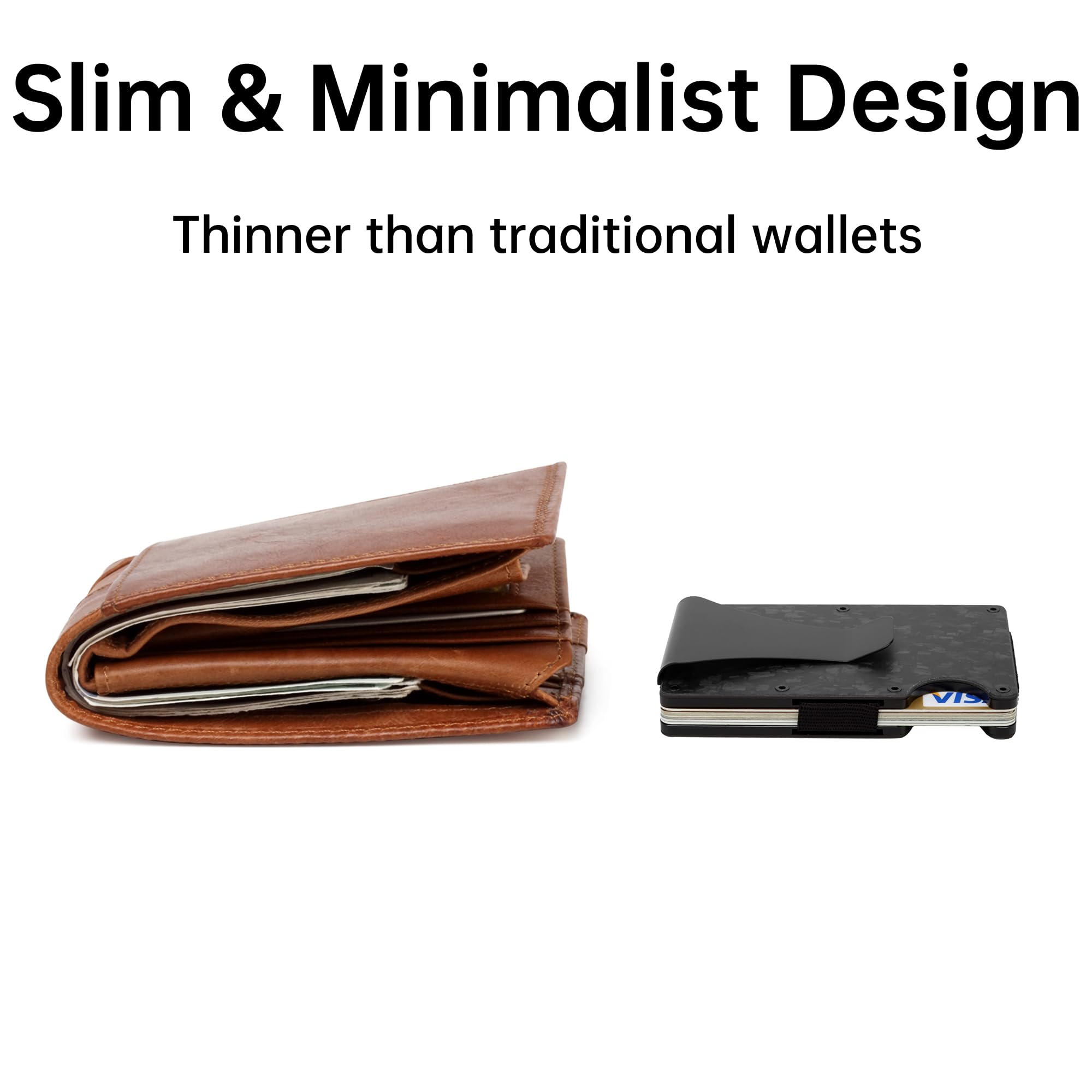 Carbon Fiber Wallet, Metal Mon - Index Card Holder recension och pris