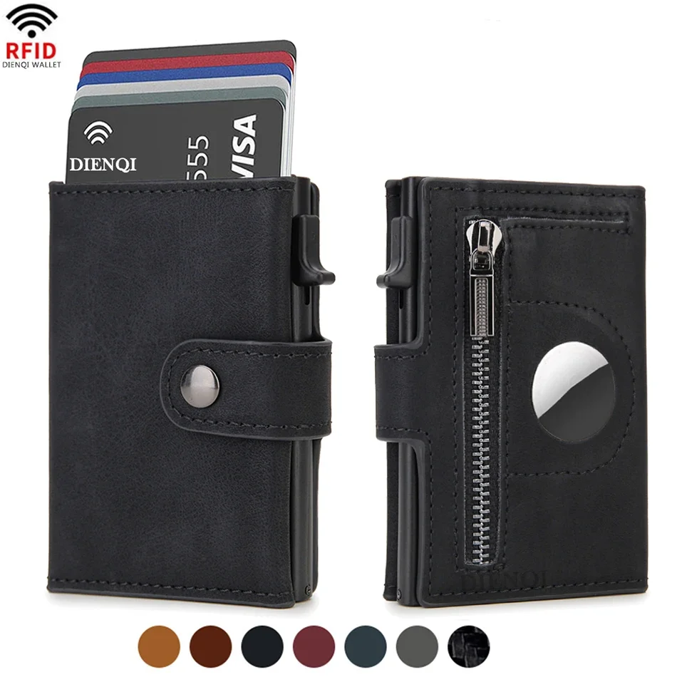 Rfid Leather Airtag Men Wallet - Index Card Holder recension och pris