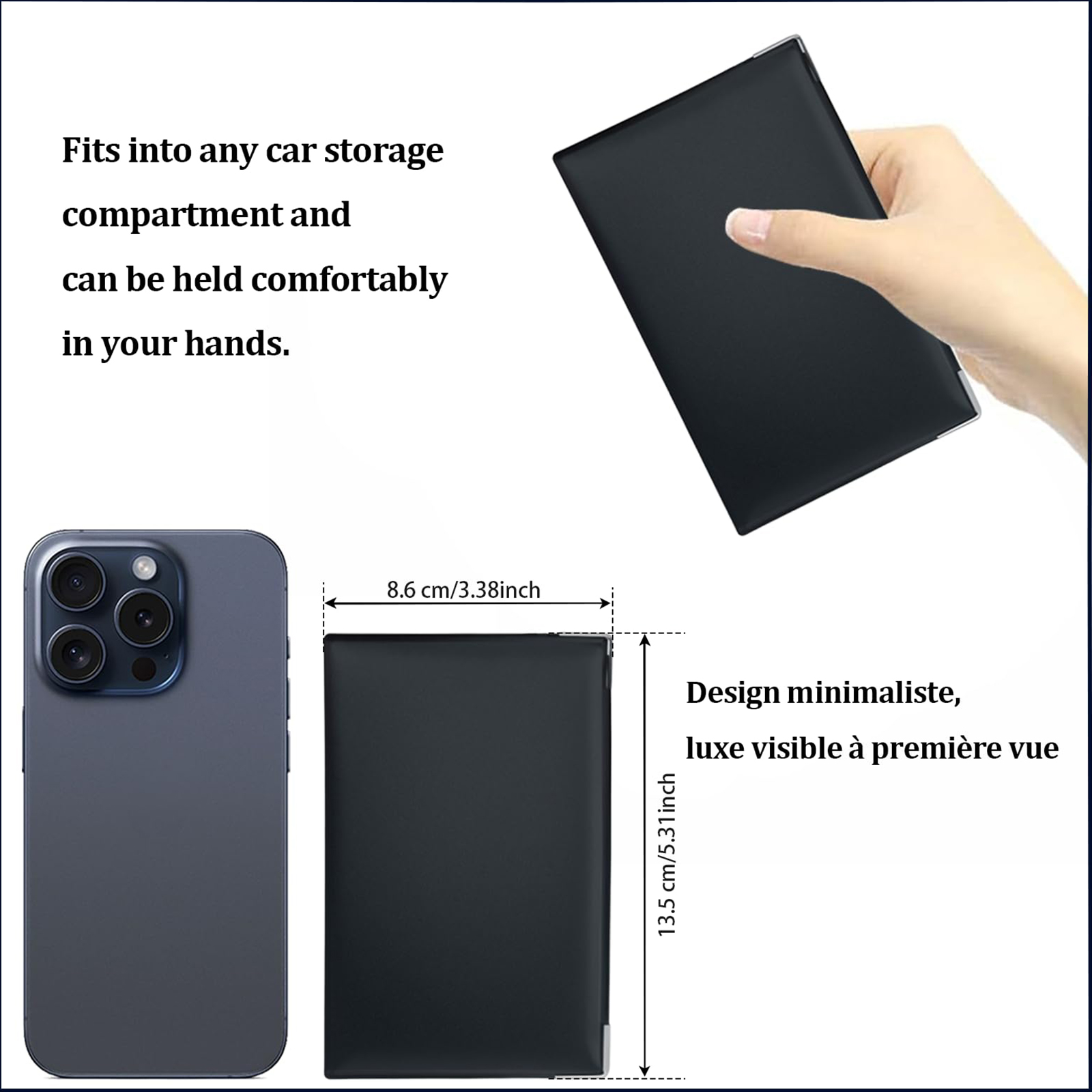 1/2pcs 4-fold grey card holder - Index Card Holder recension och pris