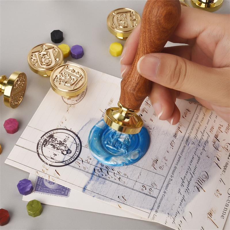 A-Z Vintage Sealed Wax Stamp H - Wax Seal Stamp Set recension och pris