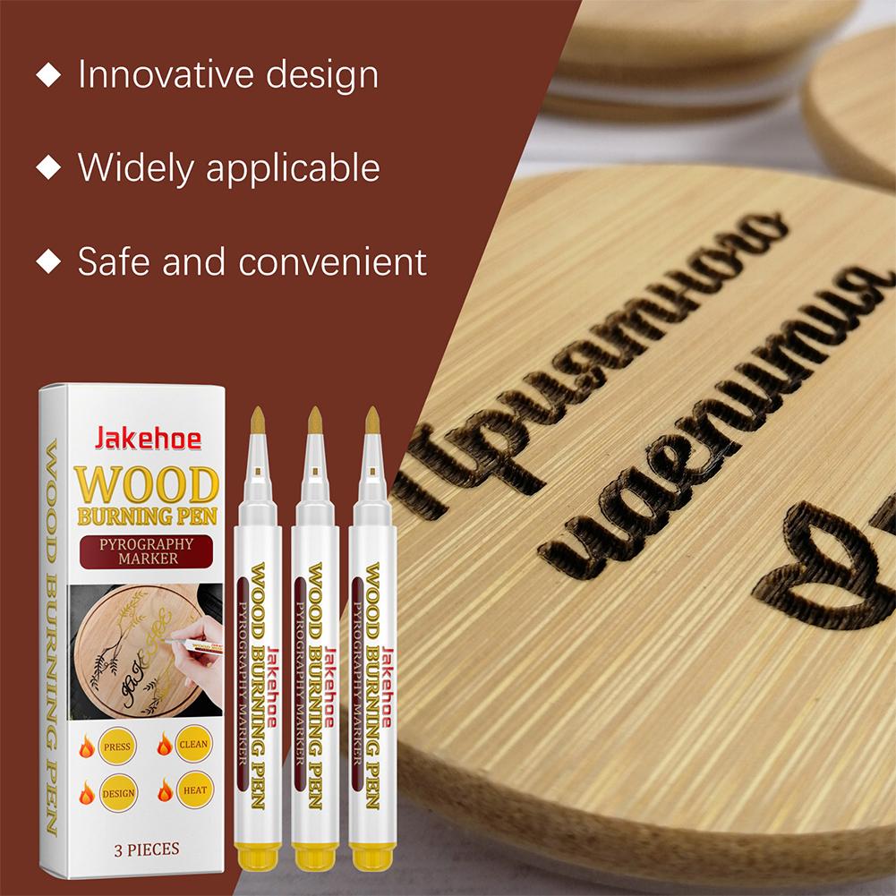 3pcs Wood Burning Pen Scorch C - Correction Pen Fine recension och pris