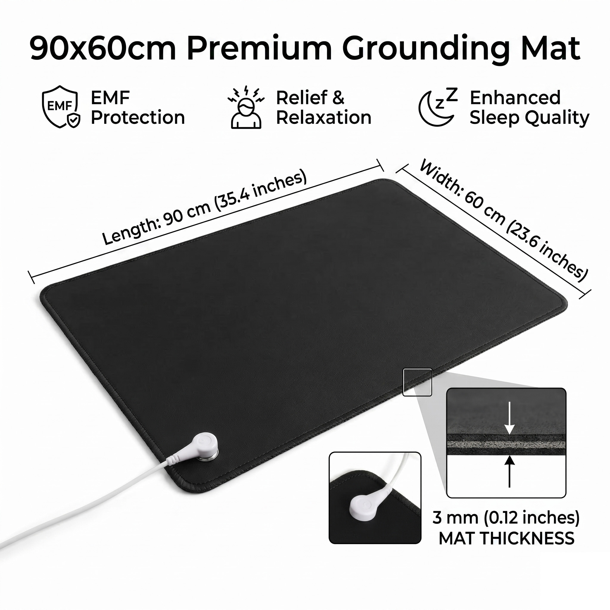 3mm PU Leather Grounding Mat E - Leather Desk Pad recension och pris