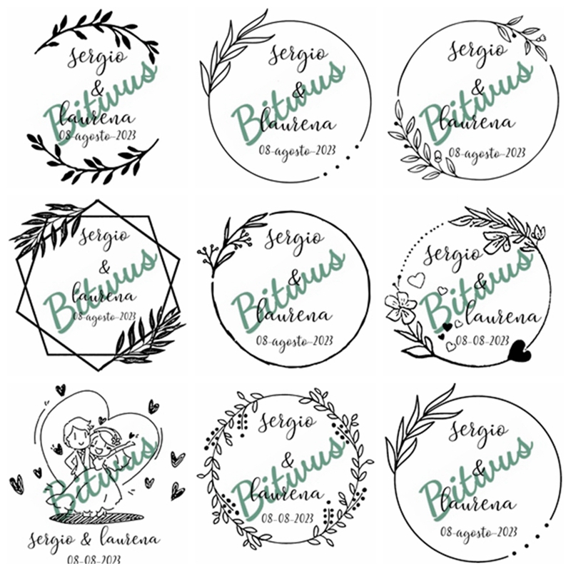 Custom Wedding Stamp inked sta - Rubber Date Stamp recension och pris